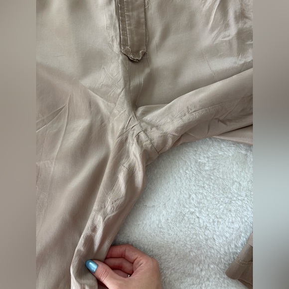 Ann Gerlin linen pants vintage sz US 18 tan - Picture 12 of 13